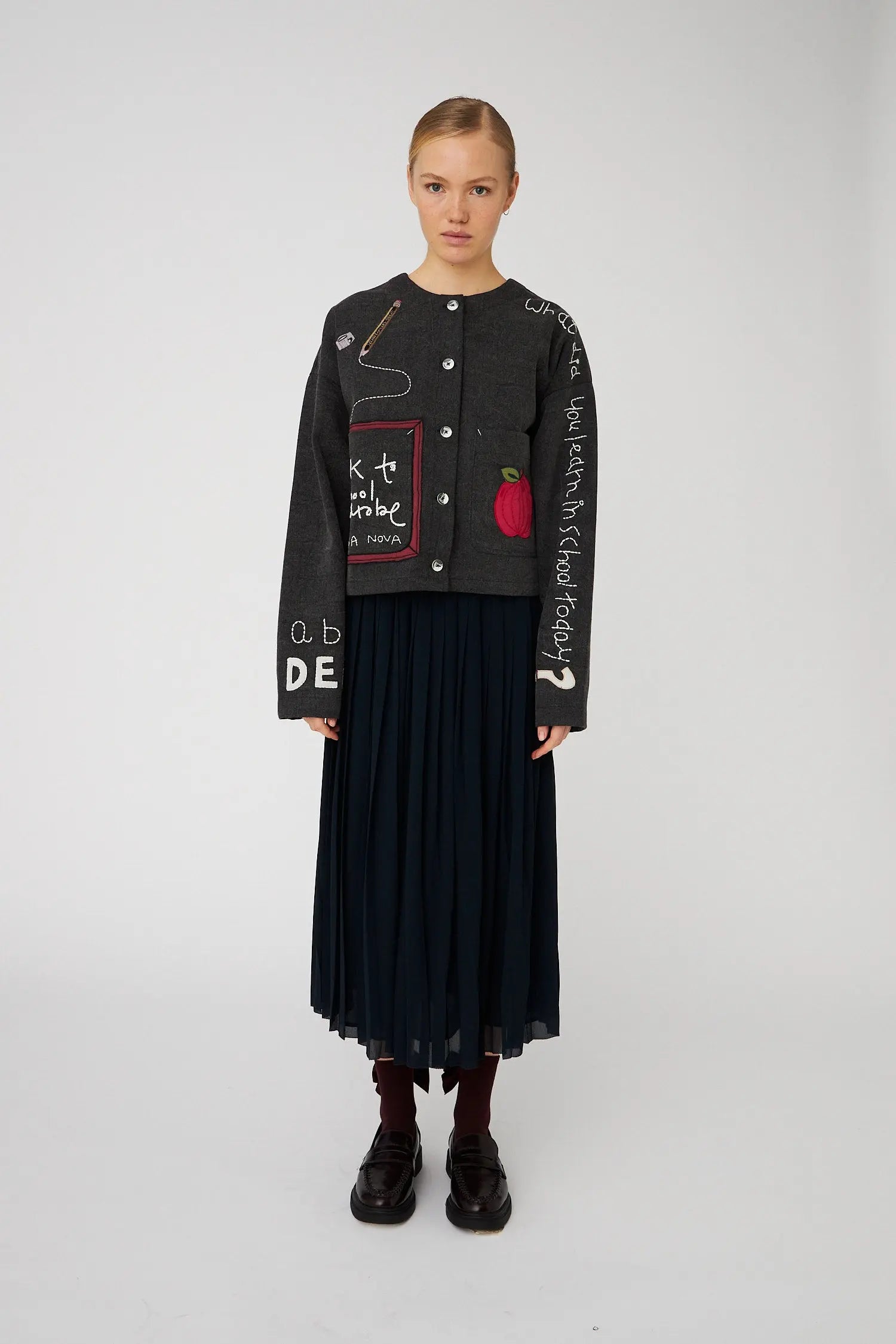 Stella Nova BACK TO SCHOOL Embroidered Jacket Jacket 993 Almost black