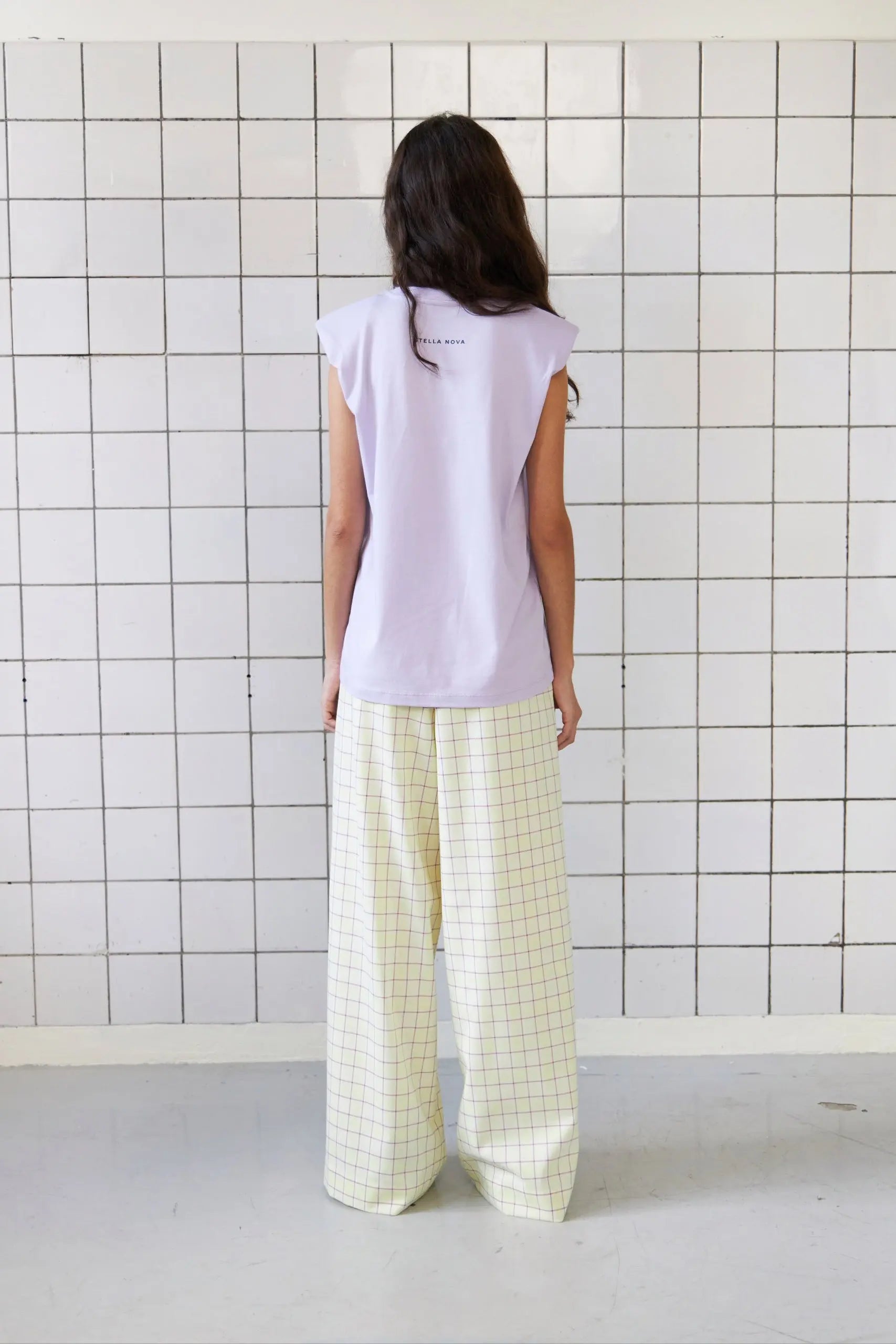 Stella Nova Cotton t-shirt with shoulderpads T-shirt 523 Light Purple