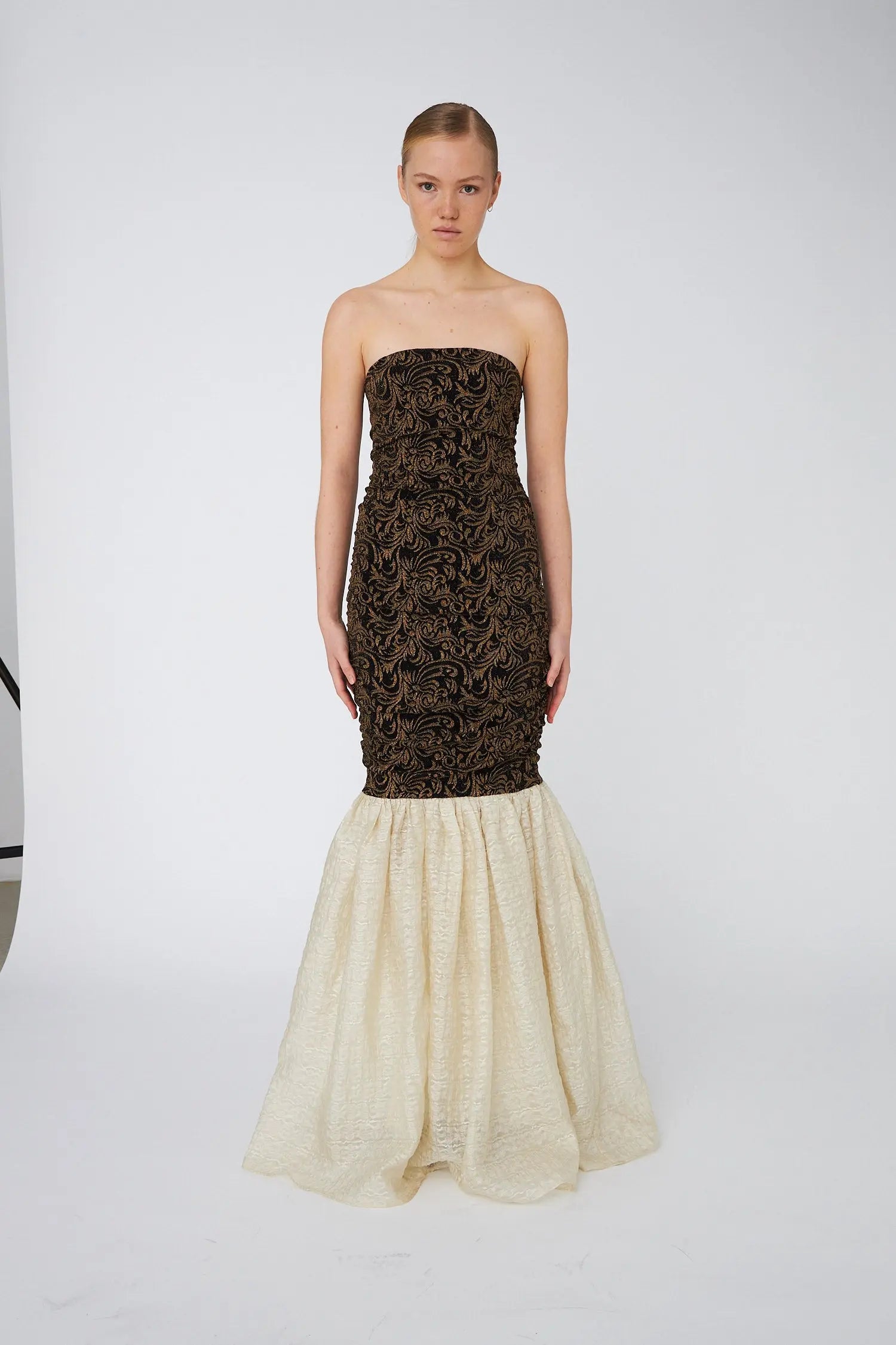 Stella Nova Strapless Jersey Maxi Dress Dress 907 Black/Creme