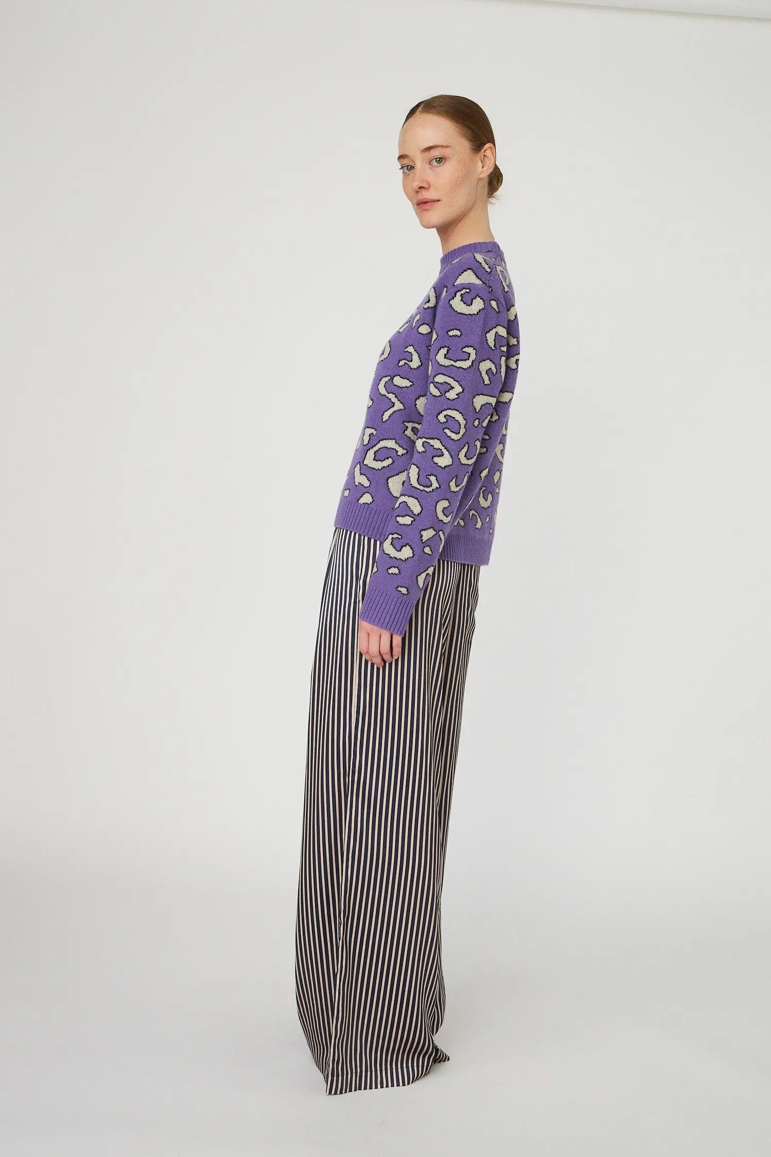 Stella Nova Animal Jacquard Sweater Sweater 543 Monster Purple