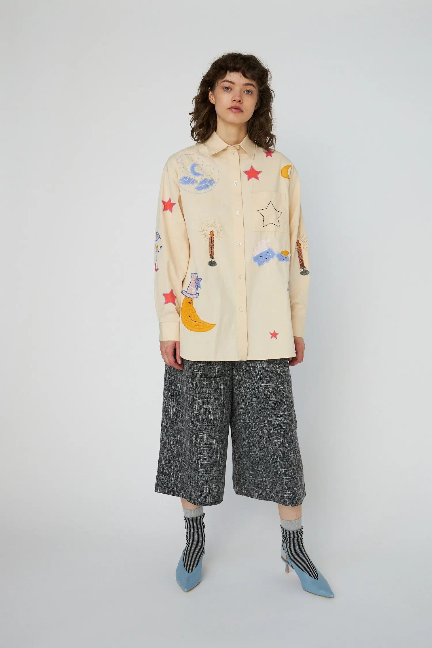 Stella Nova Bead Embellished Shirt Shirt 053 Creme Brûlée