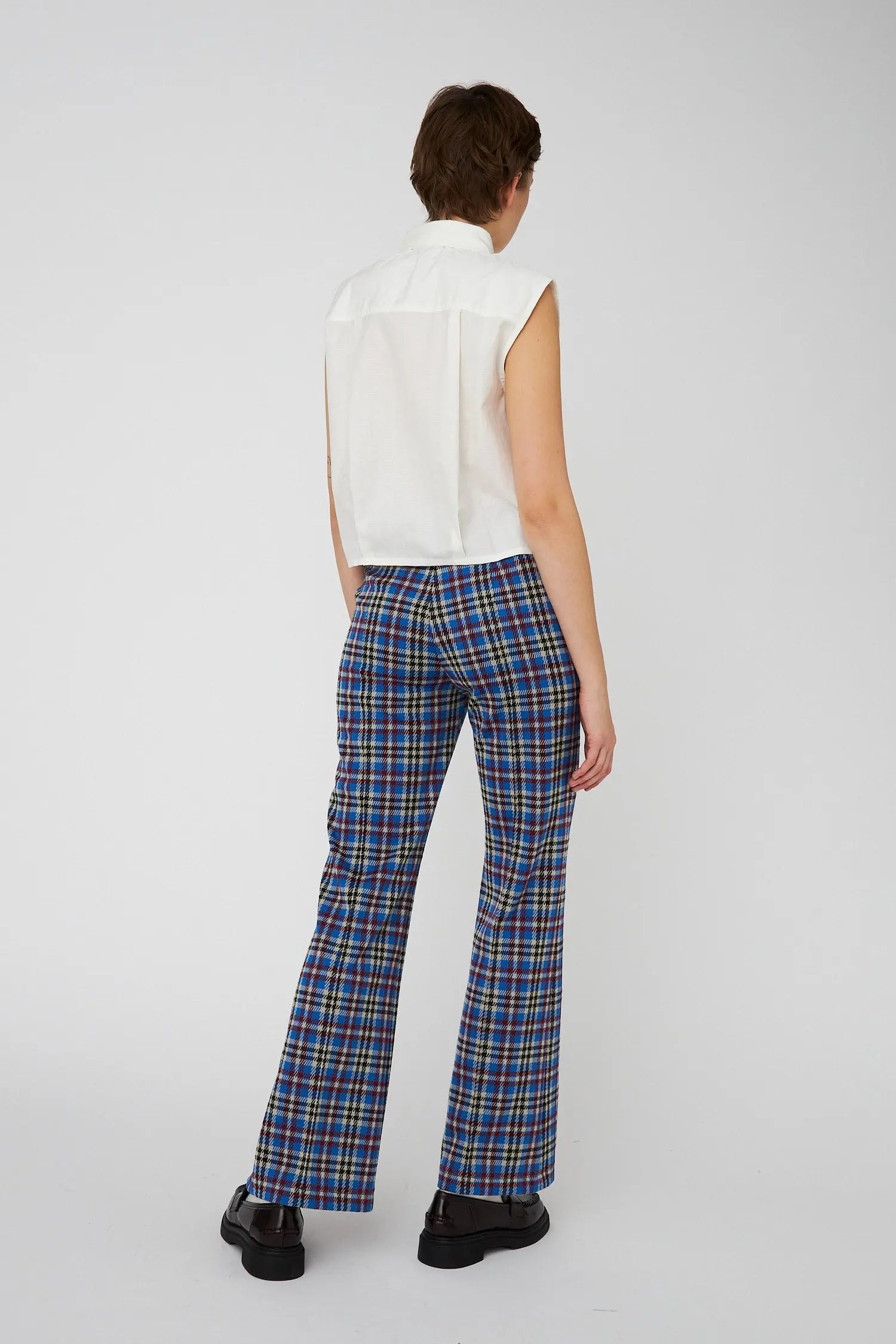 Stella Nova Checked Flared Pants Pants 430 Multi Checks