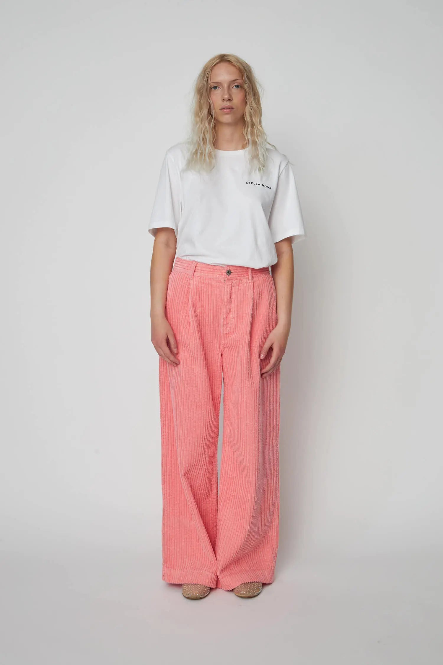 Stella Nova Corduroy Long Pants Pants 567 Amazing Pink