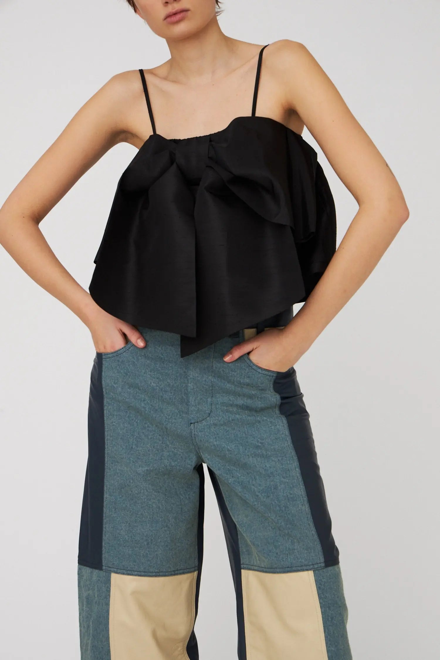 Stella Nova Crispy Bow Top Top 999 Black