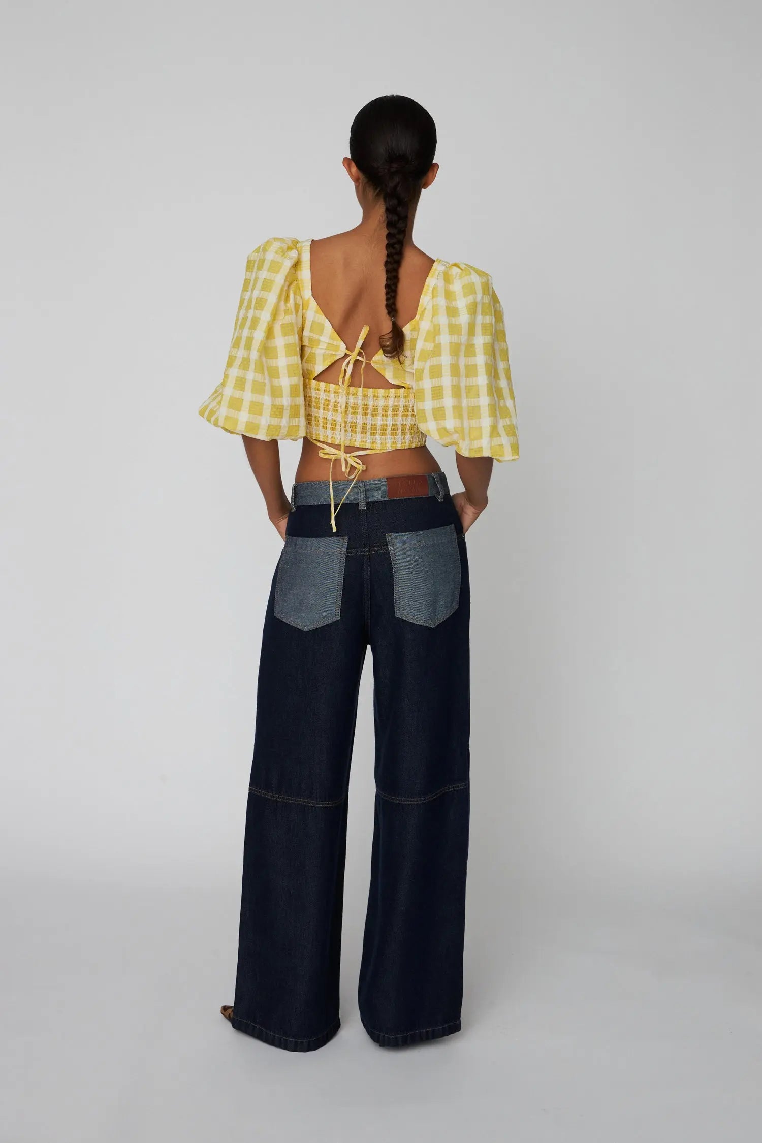 Stella Nova Delicate Checked Maxi Dress Dress 146 Lovely Yellow