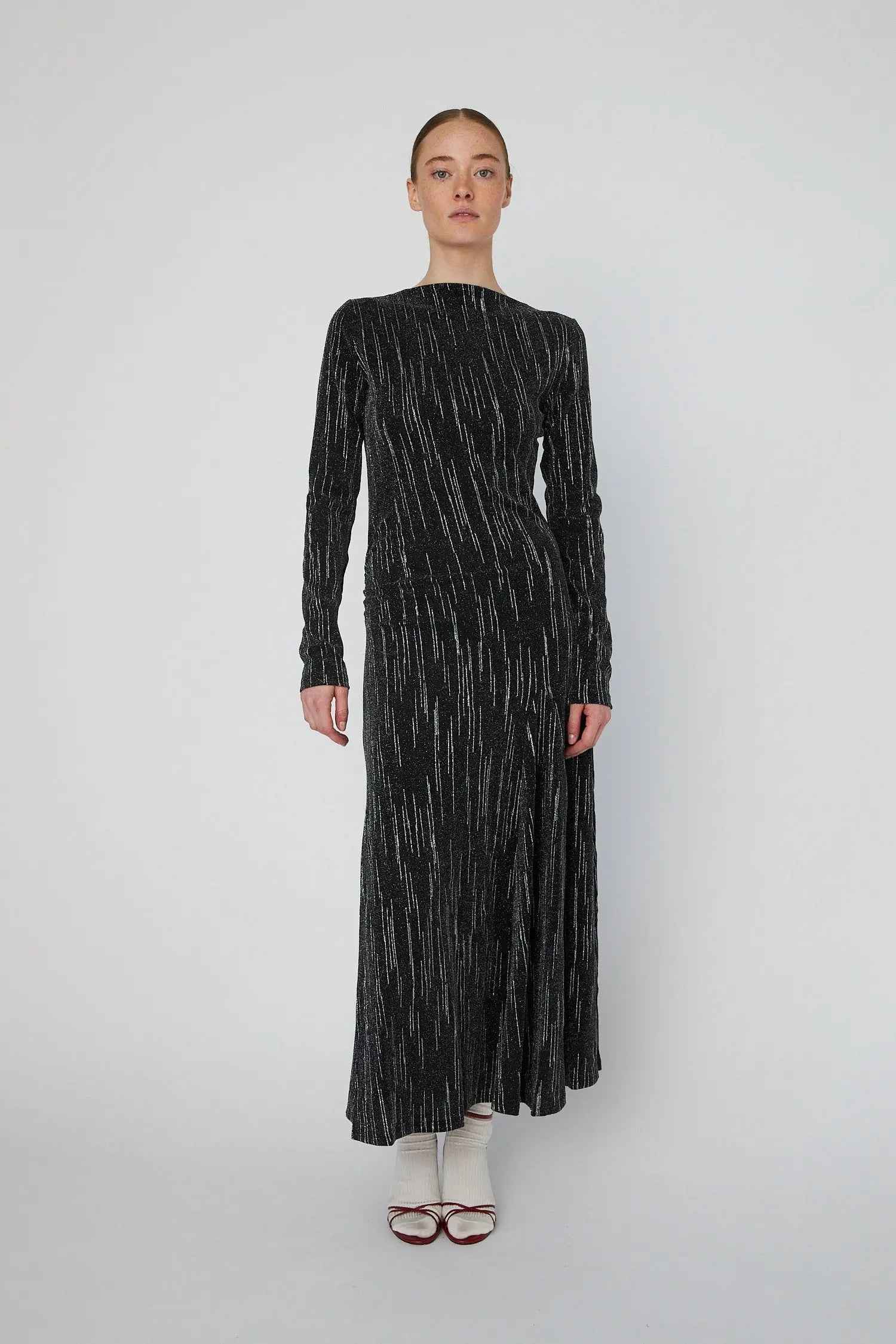 Stella Nova Lurex Jersey Maxi Dress Dress 865 Silver Lurex