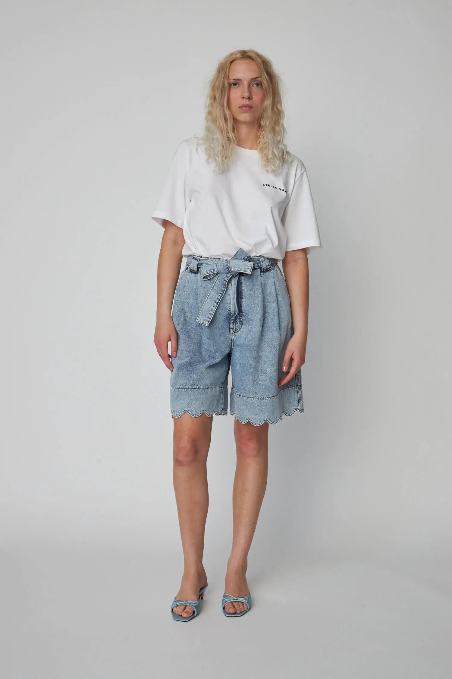 Stella Nova Moon Washed Denim Shorts Short Pants 076 Denim Moon Wash
