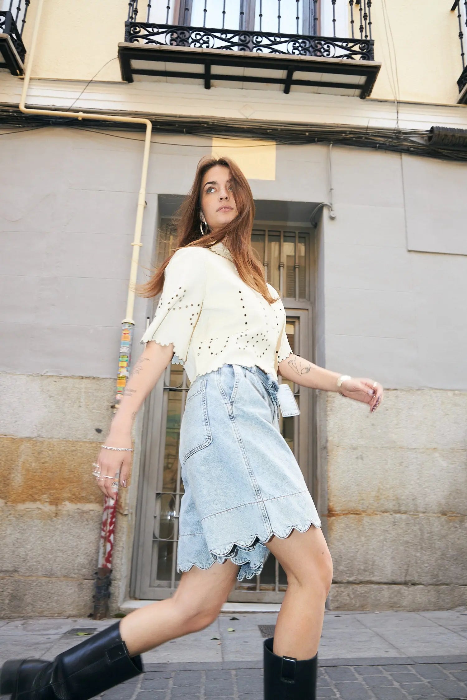 Stella Nova Moon Washed Denim Shorts Short Pants 076 Denim Moon Wash