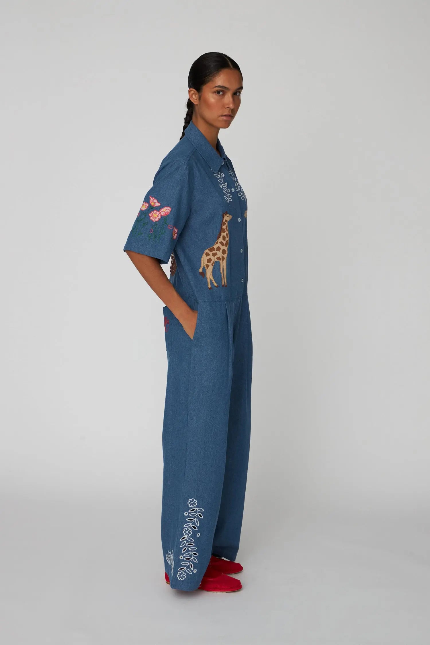 Stella Nova Out Of Office Embroidered Jumpsuit Jumpsuit 316 Summer Blue