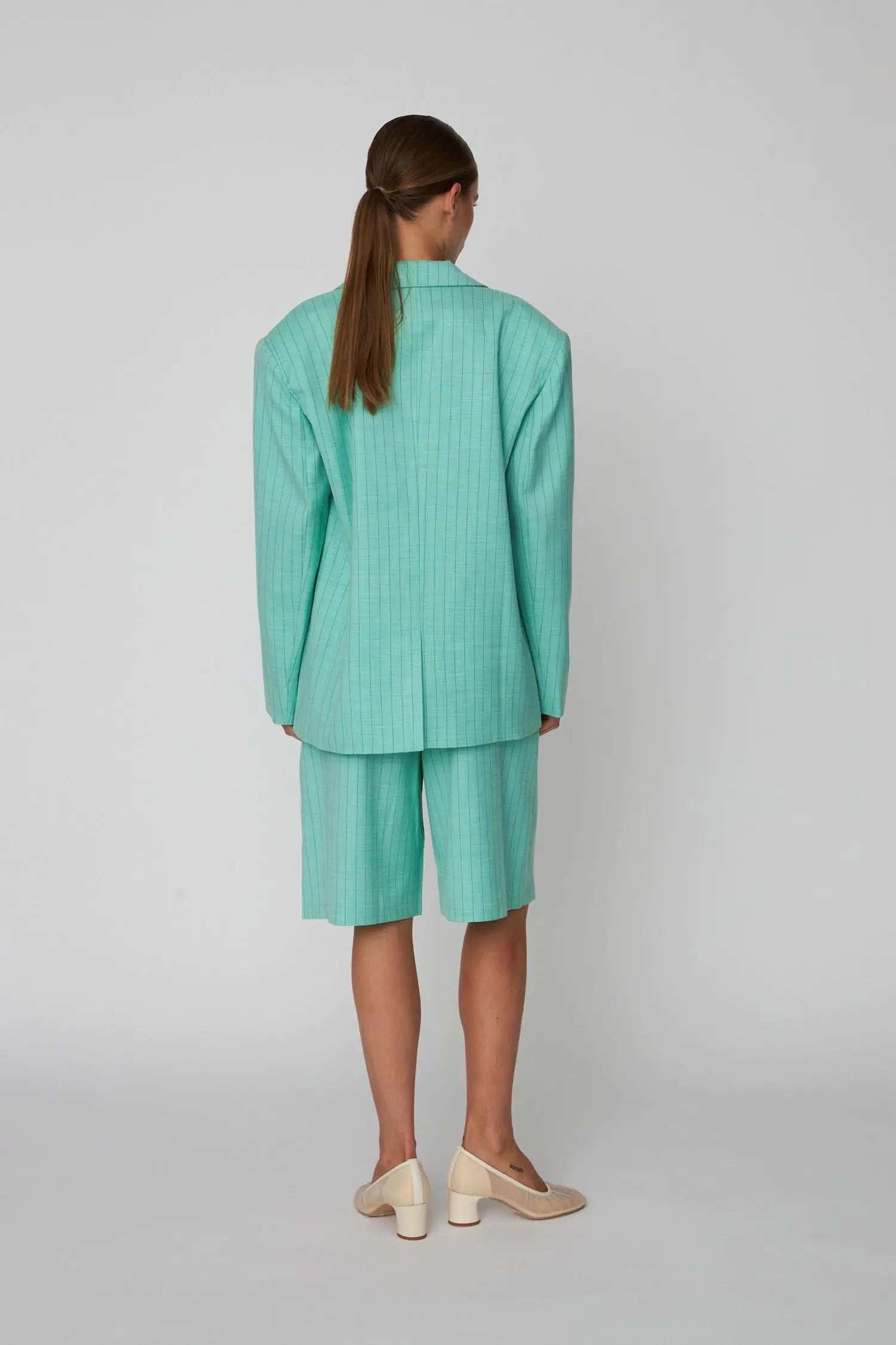 Stella Nova Pin Striped Blazer Blazer 454 Bright Mint