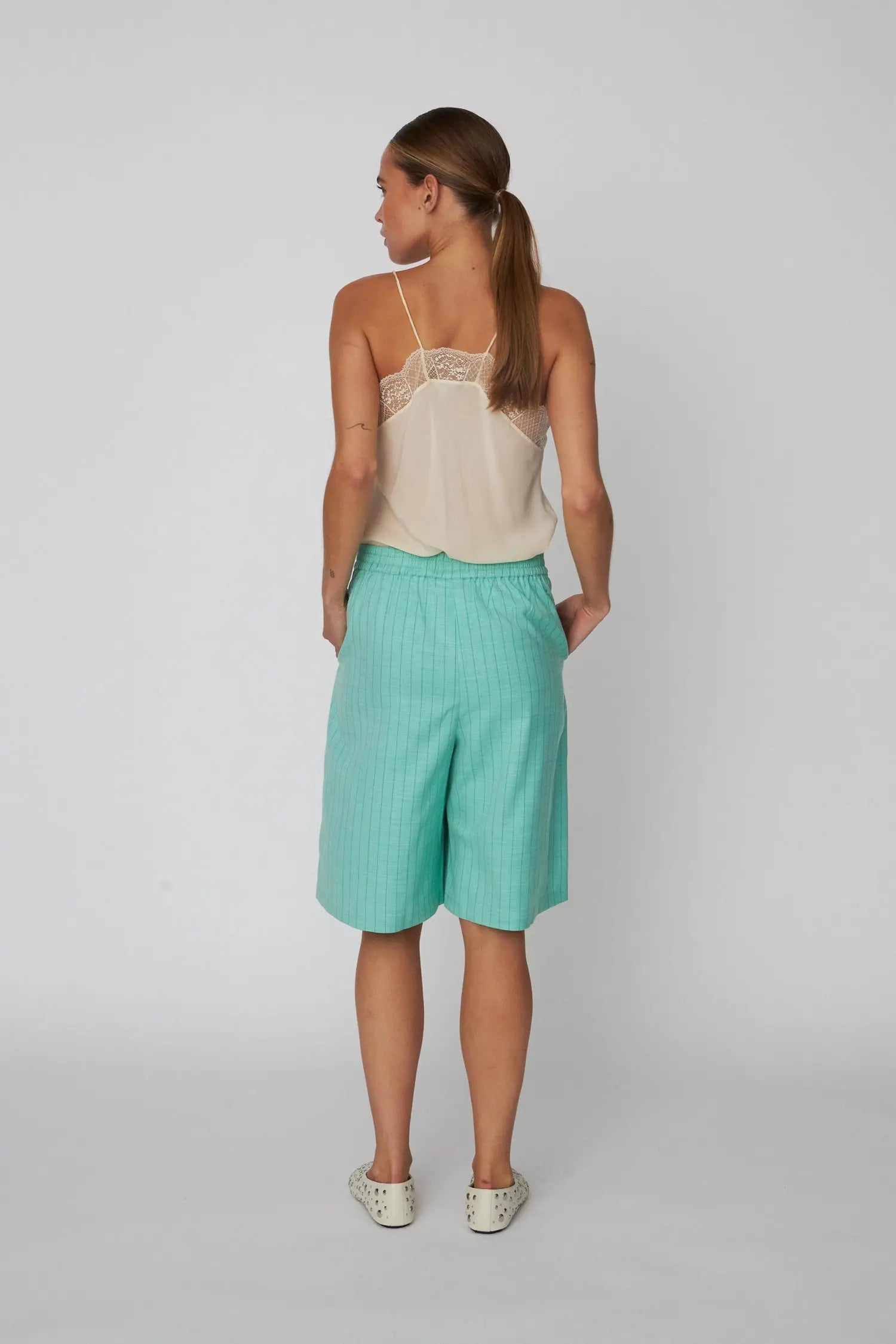 Stella Nova Pin Striped Shorts Short Pants 454 Bright Mint