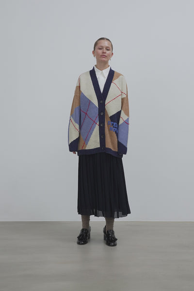 Stella Nova Oversized Cardigan in Wool Mix Cardigan 300 Blue Sea