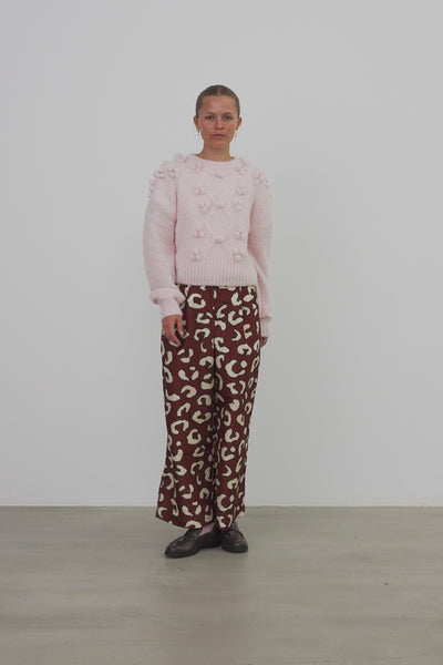 Stella Nova Cable Knit with bobbles Sweater 558 Pale Pink