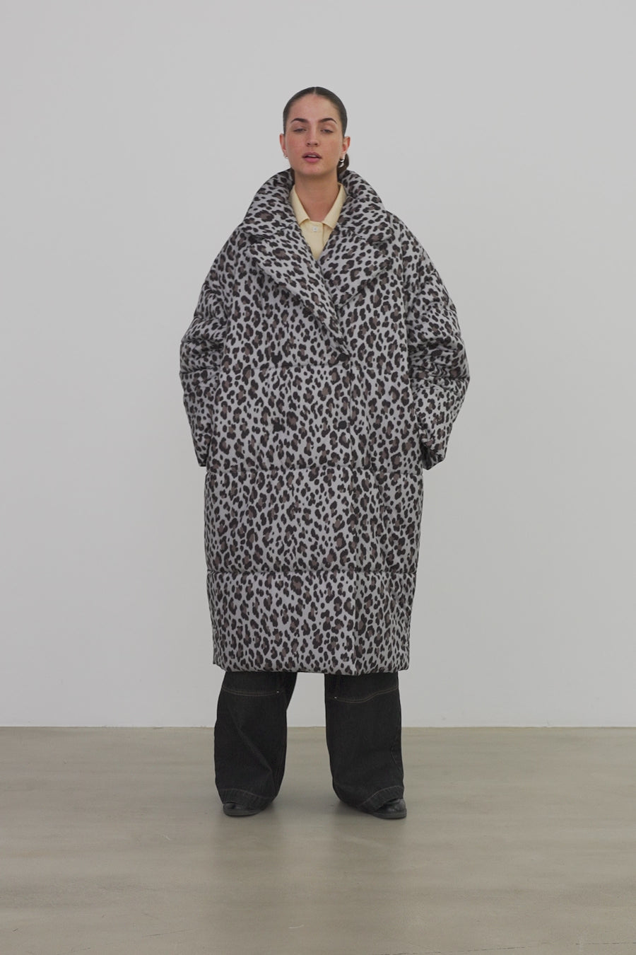 Stella Nova Oversized padded Coat Coat 081 Leopard