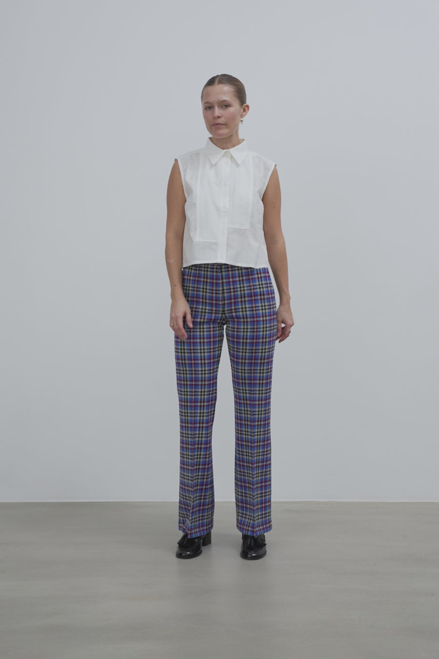 Stella Nova Checked Flared Pants Pants 430 Multi Checks